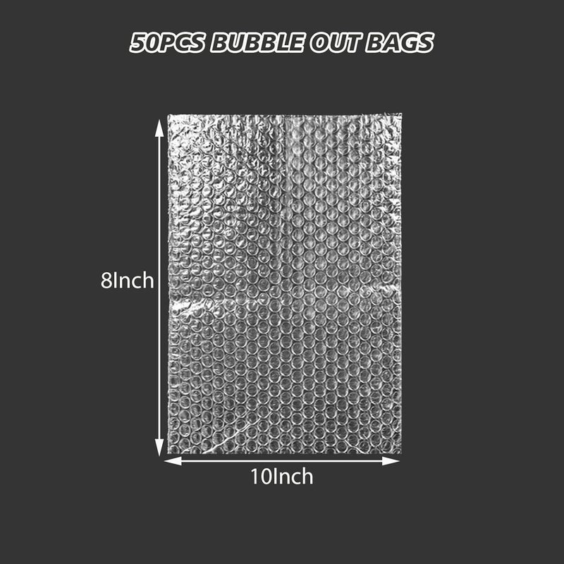 XHMAXE 100Pcs Bubble Pouche Wrap, 8”x10” Bubble Bags for Shopping, Double Wall Bubble Cushioning Wrap Bags for Mailing Packing, Moving and Storage Fragile China Dishes Electronic Item - Image 2
